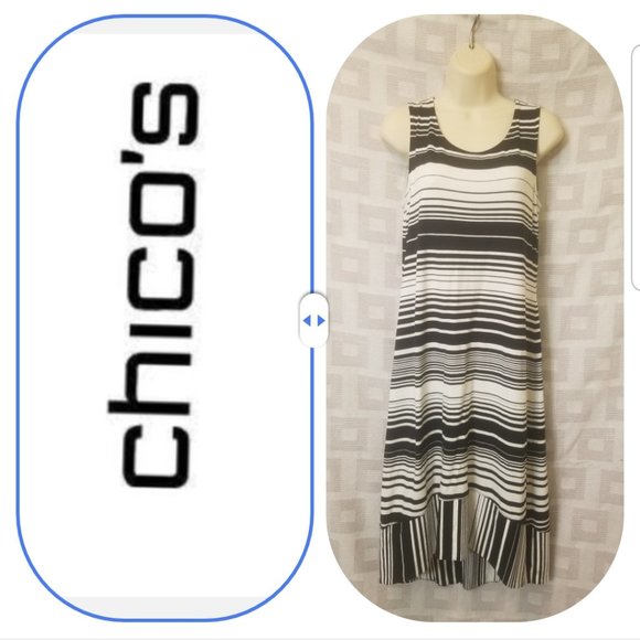 Great Chico's Midi Dress(4= Chico's 0)⚘️ - Picture 9 of 12